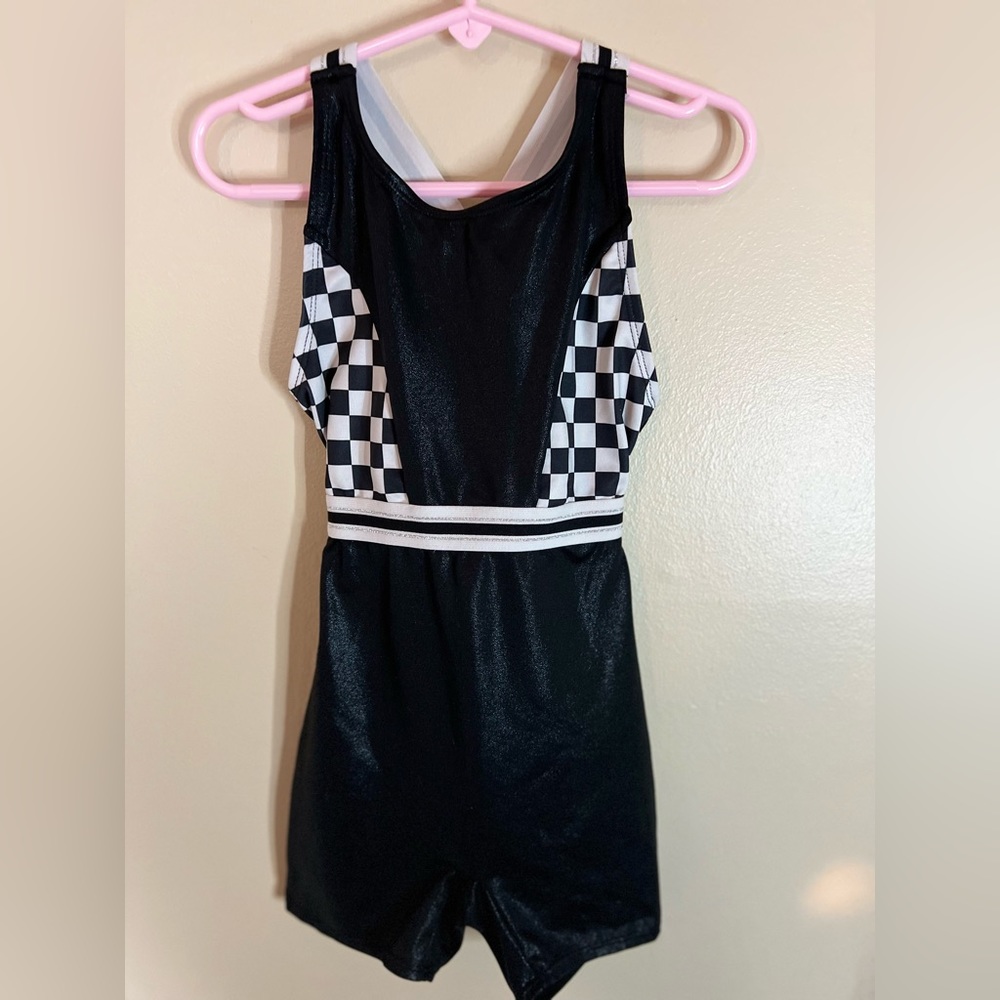 Racer style gymnastics/dancer leotard